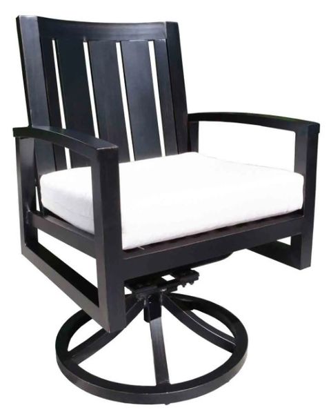 Cabin Swivel Rocker CabanaCoast® Customizable Venice Aluminum Outdoor Swivel Rocker Chair ...