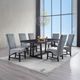 ACME Furniture Kini 2-Piece Black/Gray Upholstered Dining Side Chair Set-1