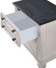Crown Mark Sawyer Antique White Nightstand-3