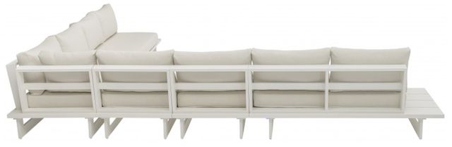 Meridian Furniture Maldives 6-Piece Cream Aluminum/Fabric Outdoor Modular Sectional-2