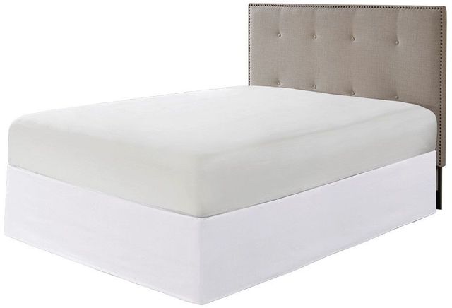 Olliix by Madison Park White Simple Fit Wrap Around Adjustable Bed Skirt-1