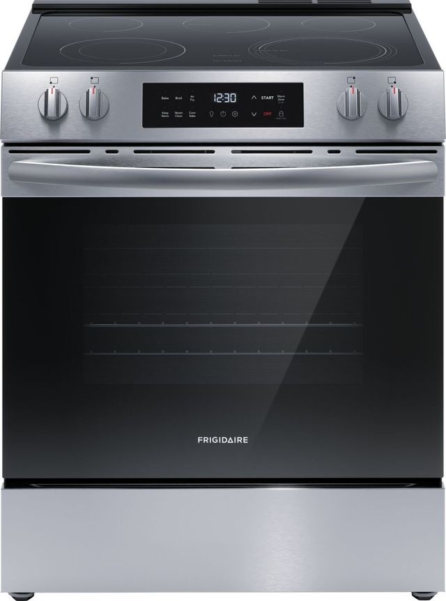 Frigidaire® 30" Stainless Steel Freestanding Front Control Electric Range with Air Fry-0