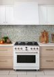 Café™ 36" Matte White Pro Style Gas Range with 6 Burners-1
