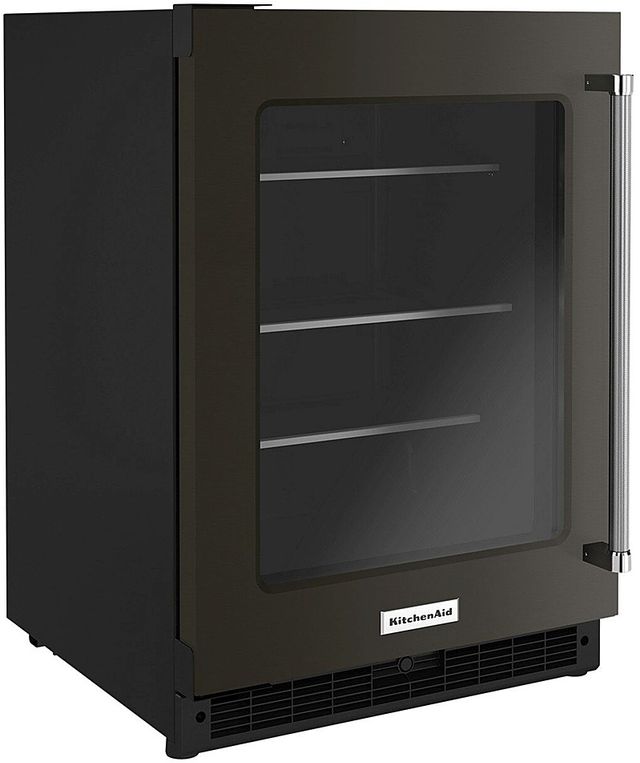 KitchenAid® 5.2 Cu. Ft. Black Stainless Steel Beverage Center-2
