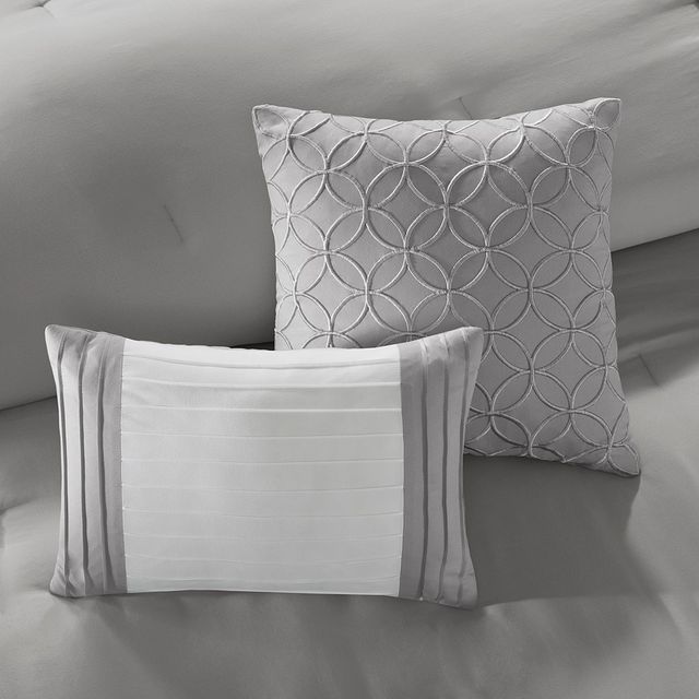 Olliix by Madison Park 8 Piece Grey King Stratford Comforter Set-4