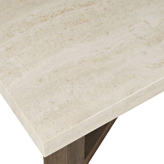 Jofran Inc. Sierrafina Beige Rectangular Coffee Table with Cortado Base-3