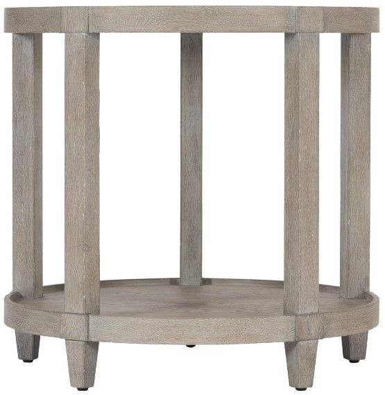 Bernhardt Albion Pewter Round Side Table-3
