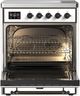 Ilve® Majestic III 30" Custom Pro Style Induction Range with Triple Glass Door and Burnished Trim-1