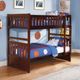Mazin Furniture Rowe Cherry Twin/Twin Youth Bunk Bed-2