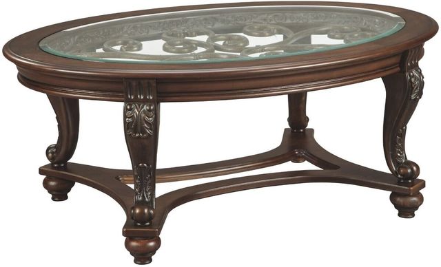 Signature Design by Ashley® Norcastle 2-Piece Dark Brown Living Room Table Set-1