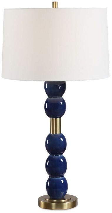 Uttermost® Bellore Denim Blue Glaze Table Lamp-4