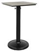 CabanaCoast® Customizable Skye Aluminum/Wooden 24" Outdoor Square Pedestal Balcony Table-0