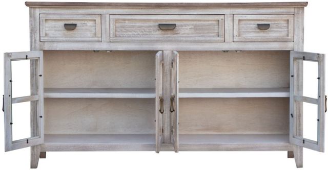 International Furniture Direct Sahara Brown/White Console-3