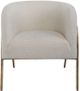 Uttermost® Jacobsen Aged Gold/Off-White Shearling Accent Chair-3