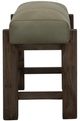 International Furniture Direct Balam Green/Stained Dark Accent Stool-1