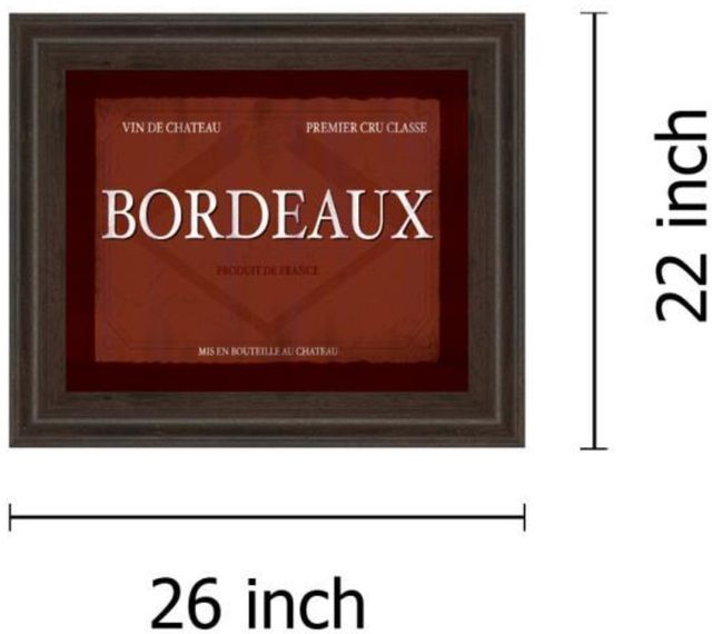 Classy Living Paola Viveiros Bordeaux 22" Wall Art-2