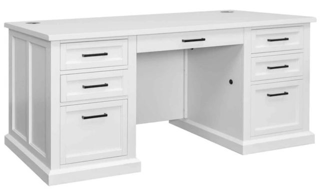 Martin Furniture Abby White Double Pedestal Desk-0
