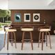 Armen Living Sonia Cream/Walnut Swivel Counter Stool-3
