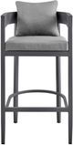 Armen Living Menorca Dark Gray Aluminum/Fabric Outdoor Counter Stool-3
