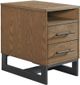 Intercon Eden Rustic Dune Chairside Table with Black Base-0