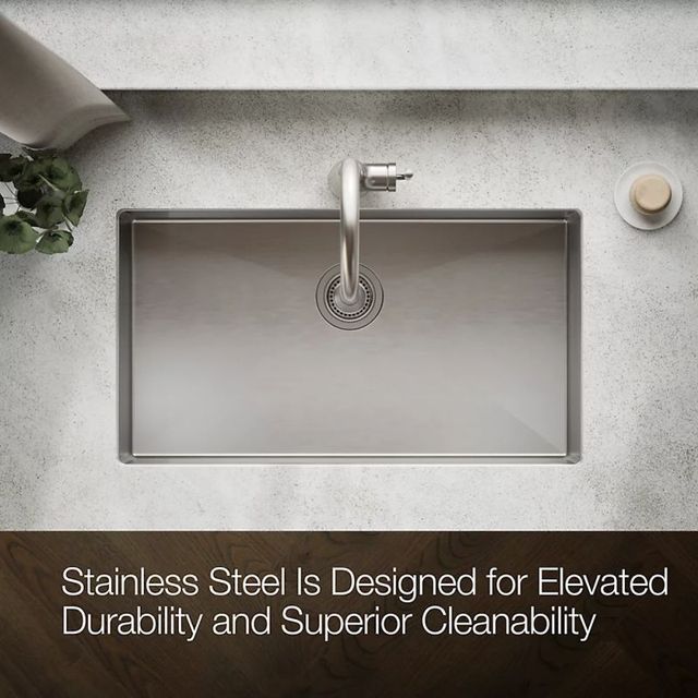 KOHLER® Strive® Stainless Steel 32" Undermount Single-Bowl Kitchen Sink with Accessories-4