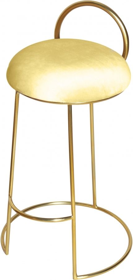 Meridian Furniture Ring Yellow Velvet Counter Stool-0