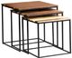 Coaster® Belcourt 3-Piece Natural Square Nesting Tables with Black Metal Frame-0