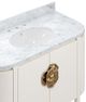 Currey & Company Briallen 48" White Vanity with Oval Undermount Sink-4
