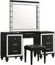 New Classic® Home Furnishings Valentino Black Dressing Table Stool-2