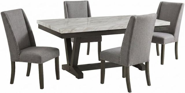 Elements International Everdeen 5-Piece Gray/White Dining Set-0