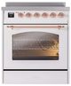 Ilve® Nostalgie II Series 30" White Pro Style Induction Range-0