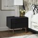 Armen Living Carnaby Black Brushed Nightstand-1