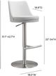 TOV Furniture Reagan White Adjustable Stool-2