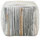 Homelegance® Easley Black/Orange/White Pouf-2