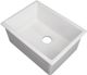 ZLINE Rome 24" White Matte Dual Mount Single Bowl Fireclay Kitchen Sink-0
