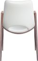 Zuo® Modern Desi Walnut/White Dining Chair-3