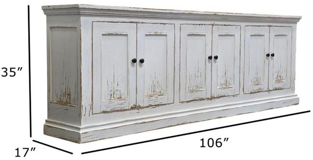 Nest Home Collections Mimi Antique White Long Cabinet-3