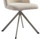 Armen Living Hallie Cream/Light Champagne Swivel Dining Side Chair-4
