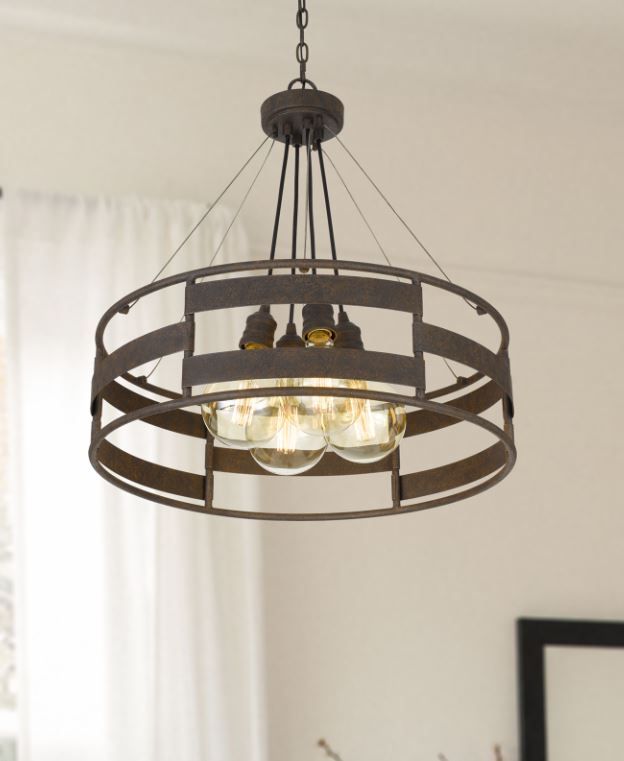 Cal® Lighting & Accessories Rochefort Rust Chandelier-1