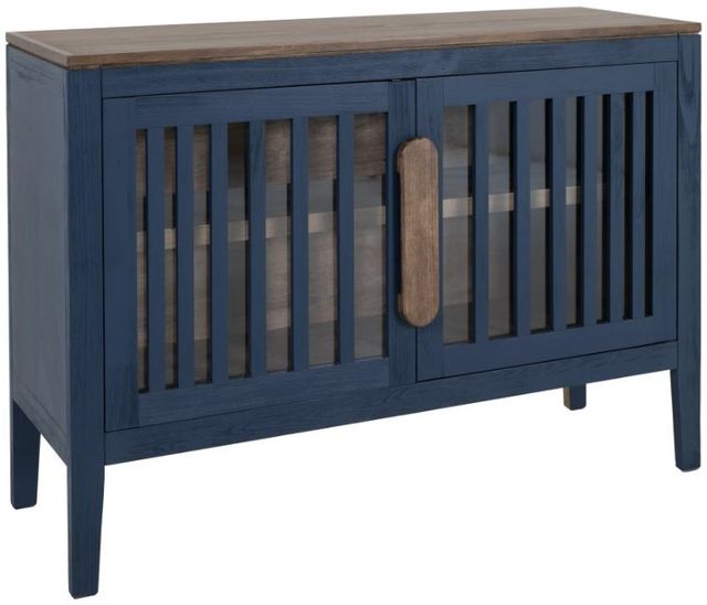 International Furniture Direct Autumn Brown/Dark Blue Console-0