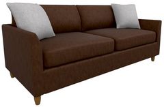 Best® Home Furnishings Customizable Bayment Leather Full Stationary Sofa Sleeper with Honey BirchLegs