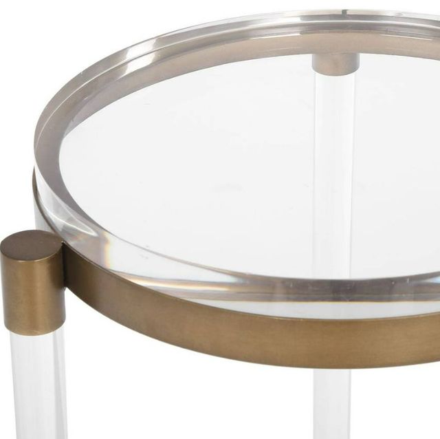 Uttermost® Pereira Bronze/Clear Accent Table-4