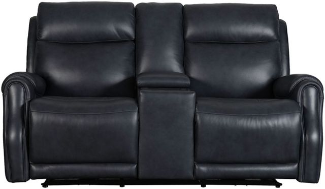 Liberty Furniture Clinton Carmel Slate Leather Power Reclining Loveseat with Power Headrest and Power Lumbar-2