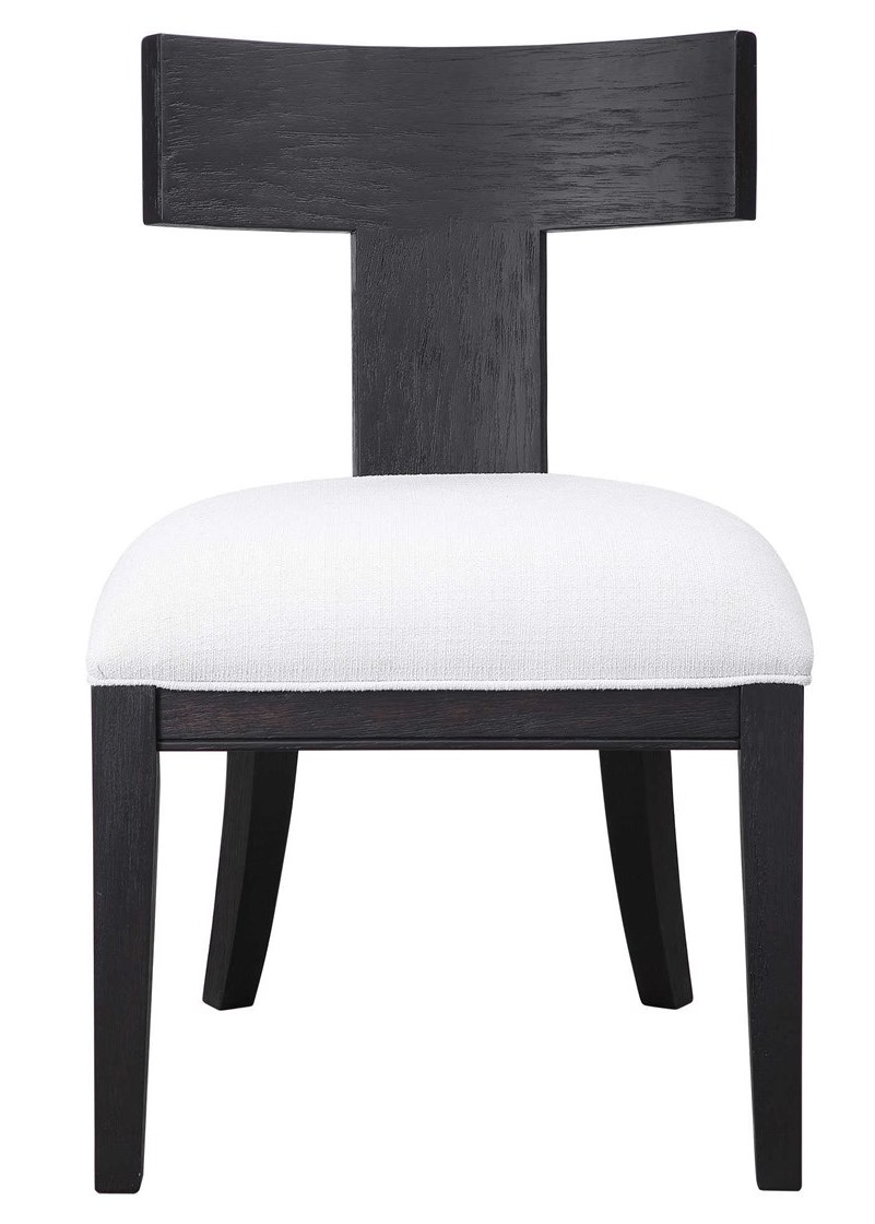 Uttermost® Idris Charcoal Black Armless Chair The Cleveland