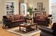 Furniture of America® Franklin Burgundy/Espresso Sofa-1
