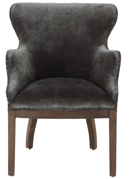 Home Trends & Design Grosvenor Elizabeth Dark Brown/Gray Accent Arm Chair-1