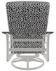 Telescope Casual St. Catherine Agra Classic/Snow Aluminum/Fabric Outdoor MGP Cushion Swivel Rocker with Boardwalk Rustic Arms-3