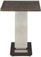 Universal Explore Home™ Lucia Otter Silver Side Table with Dark Walnut Base-2