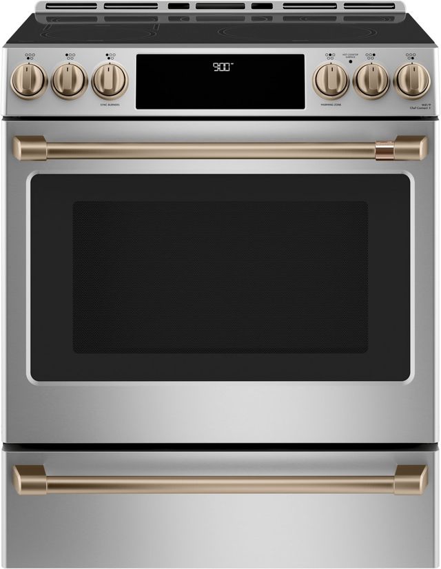 Café™ Brushed Bronze Front Control Induction Knobs and Handle Kit-2