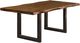 HH2 Home Emerson Natural Sheesham Rectangle Dining Table with Black Metal Base-0